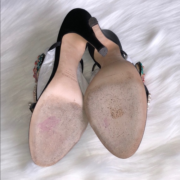 Roberto Cavalli Sea Shell Pearl Crystal Shoes 38 8 - Picture 4 of 8